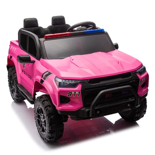 24V Two-seater Electric Pickup Truck For Kids, Kids Toys With Parent Remote Control, 4WD 800W Motor, Two Seat Belts,Suitable For Children Over 3 Years Old.