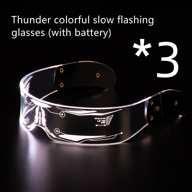 LED Luminous Glasses Party Bar Disco Punk Glasses Futuristic Style Festival Goggles Decoration Gifts