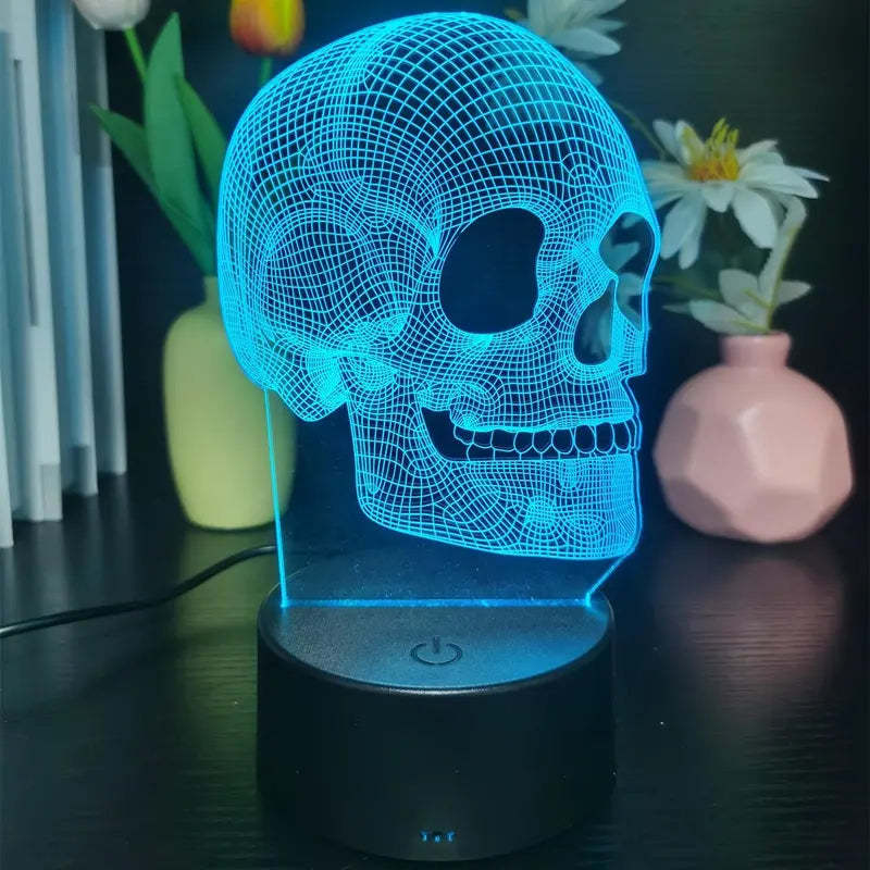 3D Small Night Lamp Halloween Skull Outdoor Light LED Energy Saving Lamp Gift Decoration Birthday Christmas Gifts