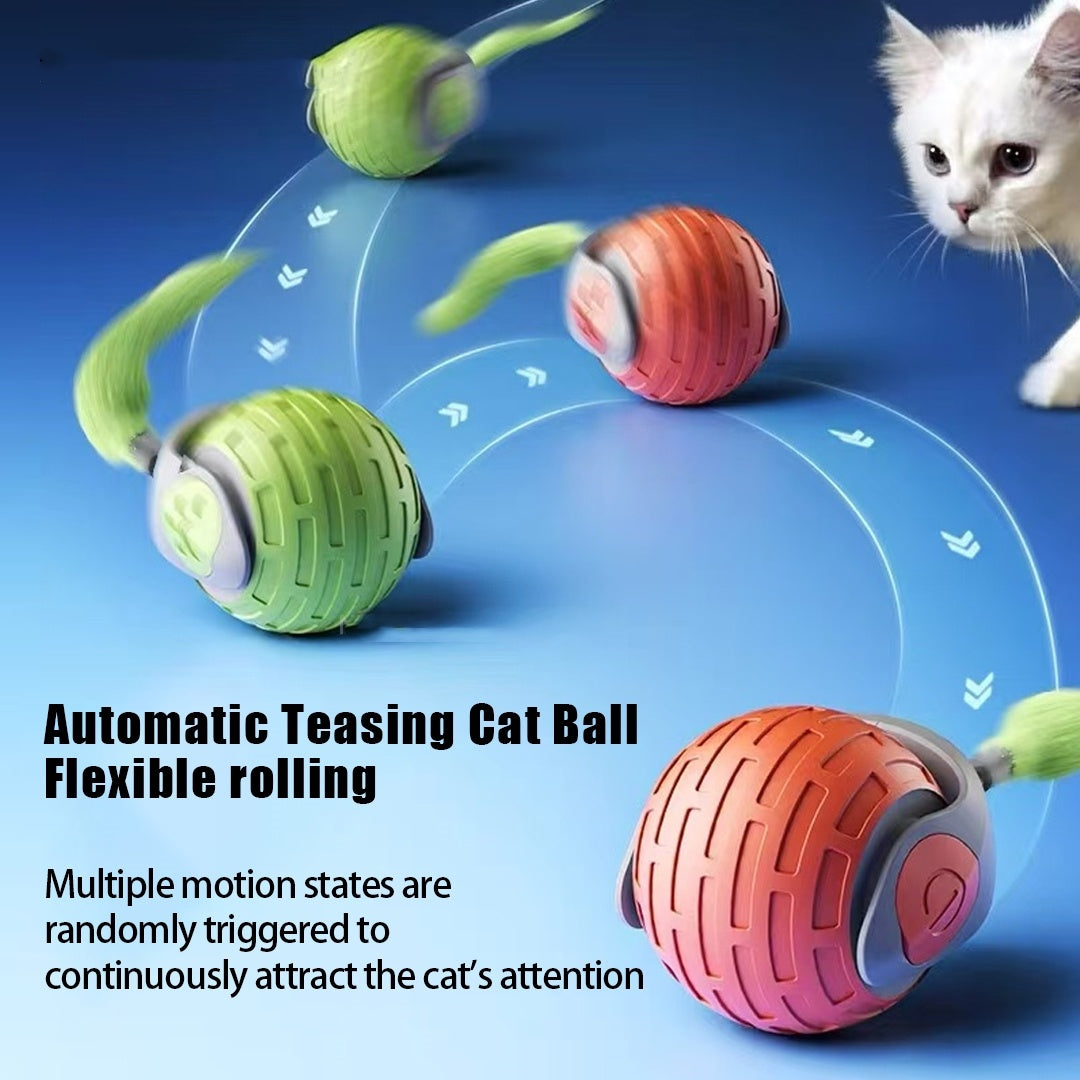 New Interactive Cat Toys Ball Auto Electric Rolling Ball Toys For Cat Kitty Pets Smart Automatic Teaser USB Rechargeable Cat Toy Pet Products