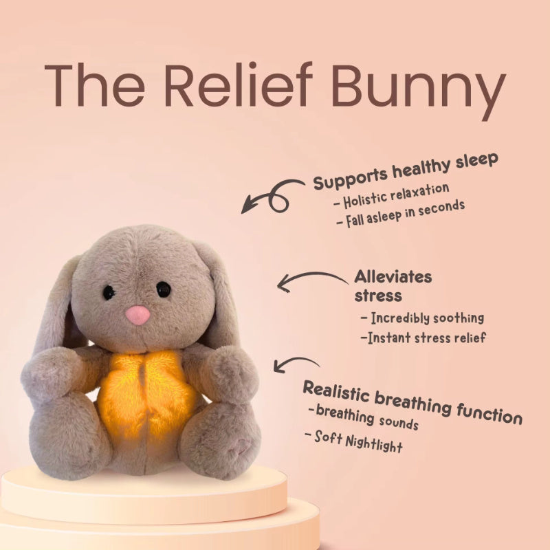 Breathing Rabbit Soothing Sensory Plush Toy With Relieve Anxiety Bunny Comforter Breathes For Newborn Conciliate Baby