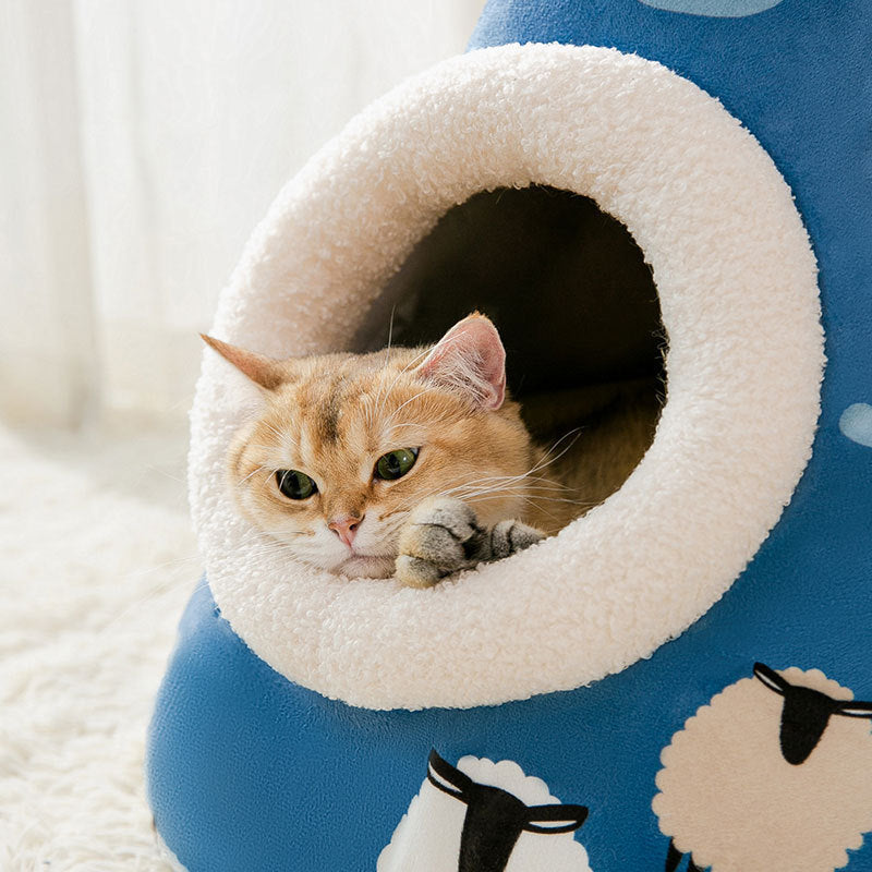 Triangle Yurt House Cat Litter For Cats Enclosed Pet Litter